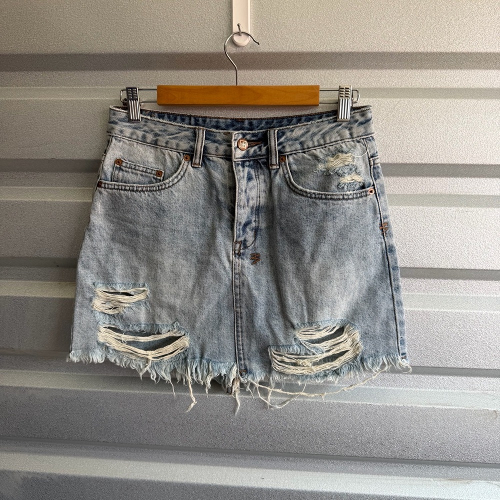 ksubi distressed denim skirt